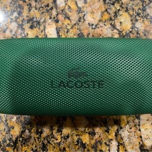 Lacoste Eyeglass Case Green with Lacoste Cleaning Cloth